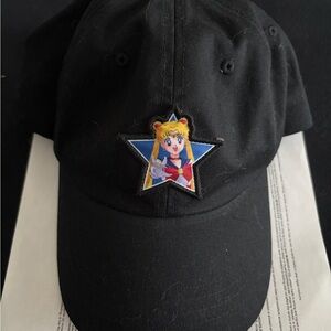 Vans Black Cap with Yellow & Red Sailor Moon Patch